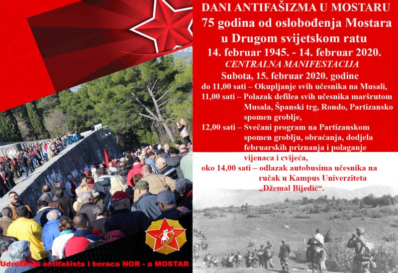  - Dani antifašizma u Mostaru od 13. do 15. veljače